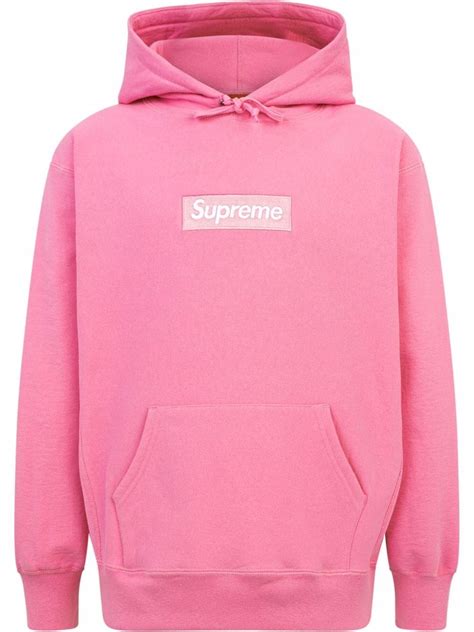 pink supreme box logo hoodie